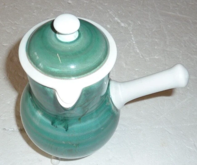 Suspension Vintage Années 70 - Abat-jour Blanc Et Vert, Douille E27
