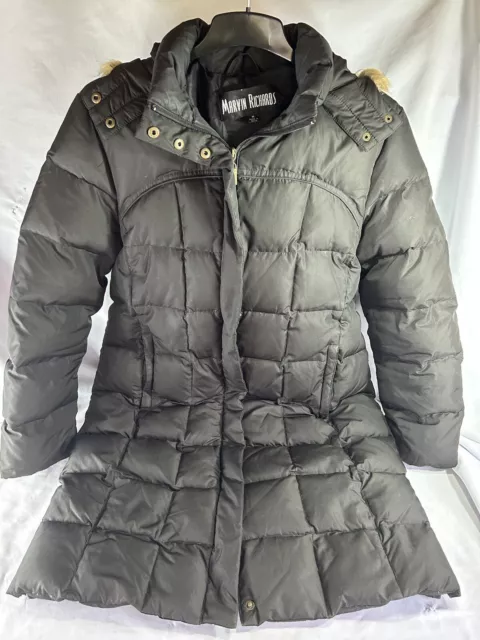 STUNNING MARVIN RICHARDS Ladies Down Filled Coat. Black. Medium. Duck Waterfowl. 49.99 PicClick UK