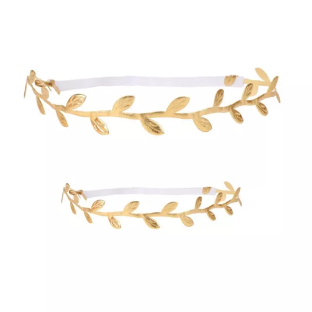 Mom Baby Gold Leaf Hairband Peace  Branch Elastic Headband Photography Prop