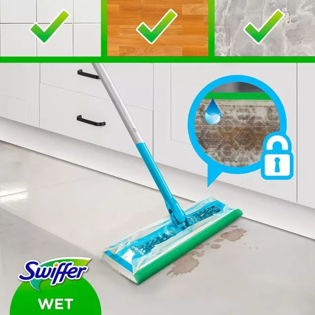 Swiffer Dry Starter Kit Catturapolvere completo  di scopa+ 8 panni + 3 panni wet 3