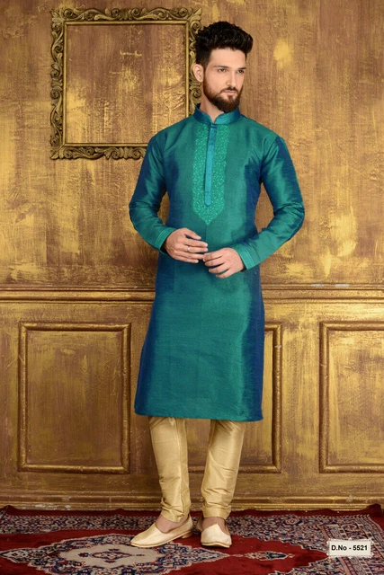 Abito indiano da uomo matrimonio Bollywood abbigliamento etnico ragazzi Kurta payjama dall'India