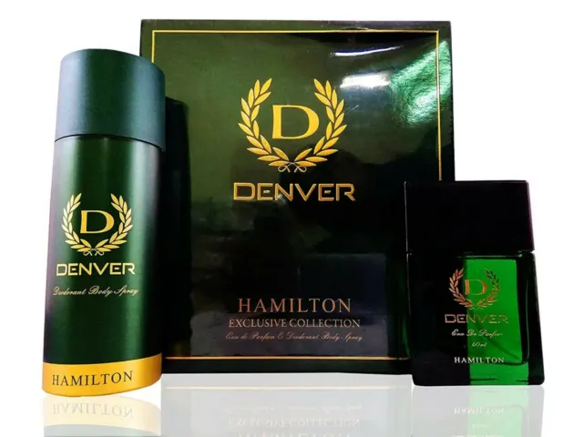 Desodorante Denver Hamilton Exculsive Collection 165 ml y perfume 60 ml paquete de 2