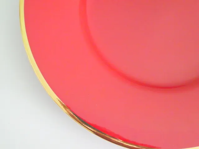 LENOX Holiday Ruby Charger Plate 12.75" RED & GOLD Round ITALY NWT NOS NEW 3
