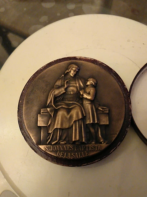 MÉDAILLE SAINT Jean-Baptiste de La Salle bronze Lejeune Arthus Bertrand
