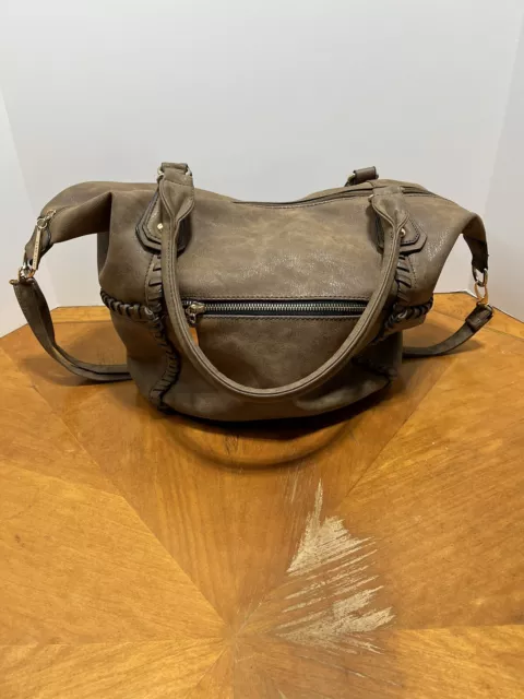 Louis Cardy Shoulder Bag Tote Purse Brown Camel Large Bag Strap