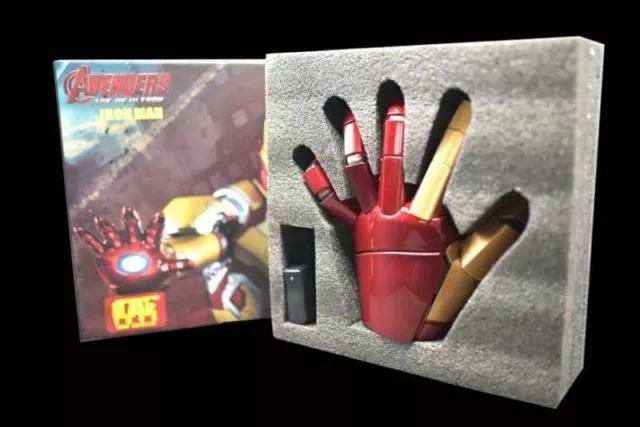 1/1 Iron Man MK42 Armor Hand Gloves Wearable Sounds LED Light Hands Cosplay Prop