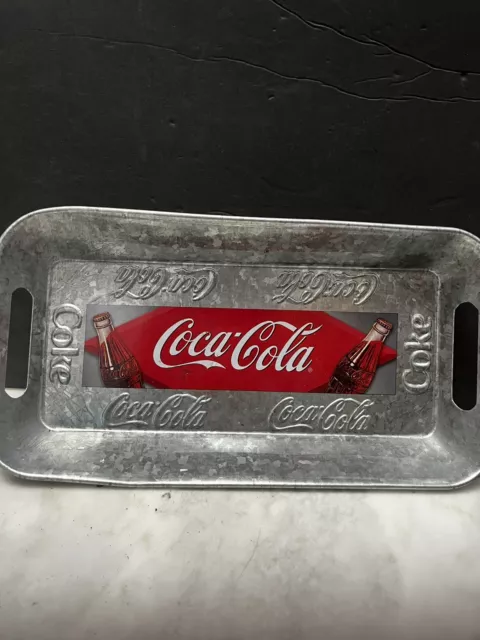 Coca-Cola Brand Coke Decorative Metal Tin Party/Serving Tray with Handles