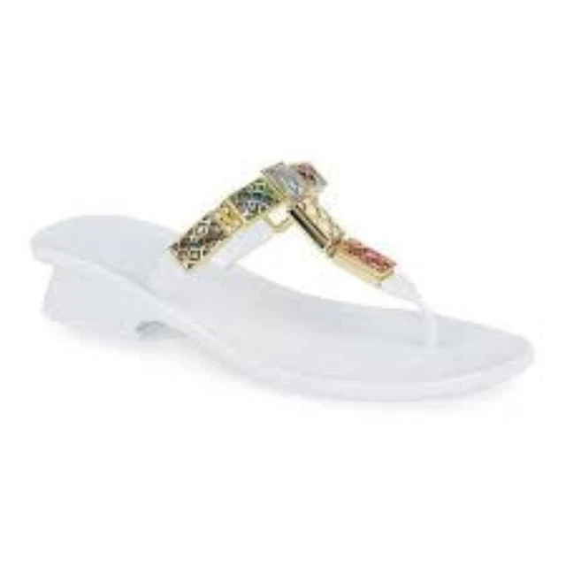 White jewelled deals sandals