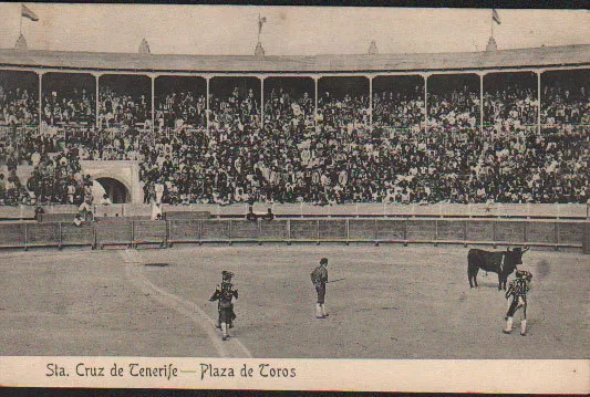 Antigua Postal Plaza De Toros Santa Cruz De Tenerife Canarias Postcard   Cc01223