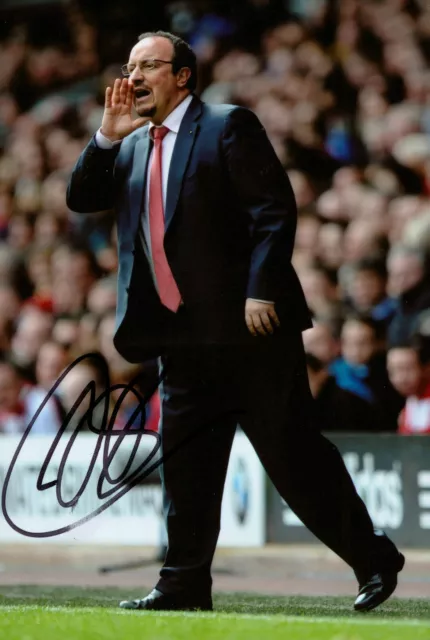 Rafa Benitez Signed 6x4 Photo Liverpool Newcastle United Everton Autograph + COA