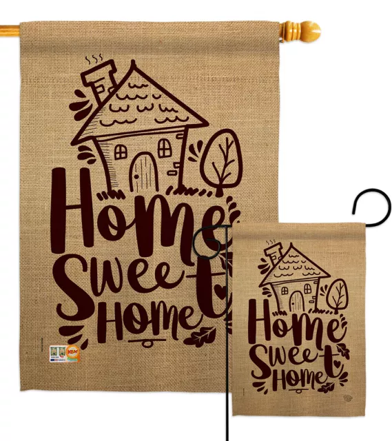 Home Sweet Garden Flag Expression Decorative Small Gift Yard House Banner