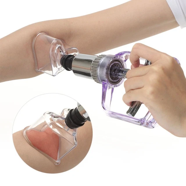 Juego manual de bombas aparato de ventosas en forma de corazón dispositivo masajeador corporal