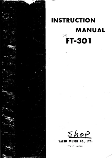 Manuel D'instructions Yaesu YO-301 - Occasion