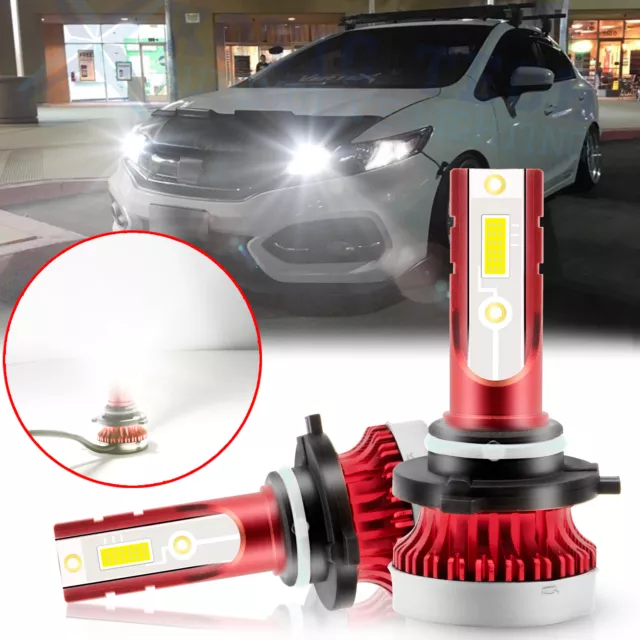 2x White 9005 HB3 LED High Beam Daytime Running Light DRL for Honda Accord Civic