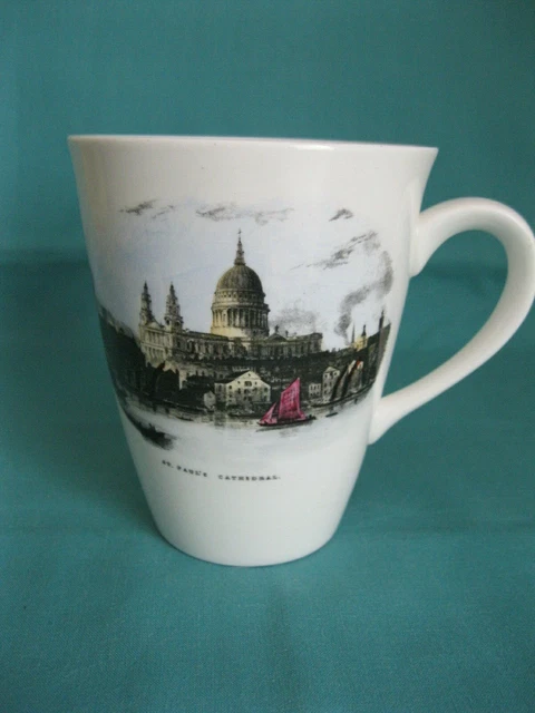 St. Pauls Kathedrale, T Hosmer Schäferhund Porzellantasse 10,5 cm, Vintage Krone Staffordshire