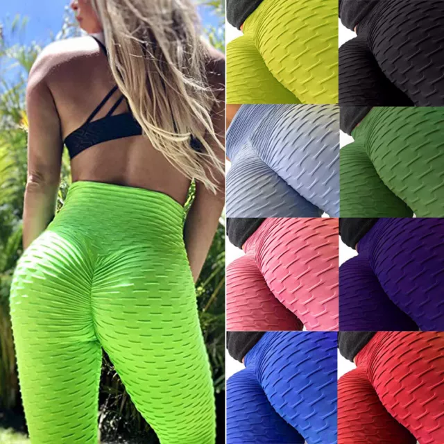 WOMEN ANTI CELLULITE YOGA Pants High Waist Fitness Gym Leggings