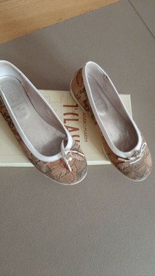Alviero Martini N0036 ballerina bimba vernice nera con fiocco geo