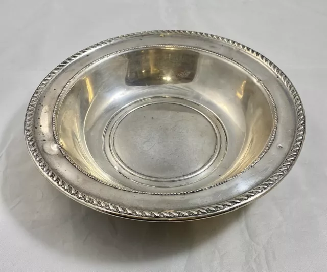 Elegant Alvin D1003 Antique Sterling Silver Bowl - Classic Design, No Monogram,