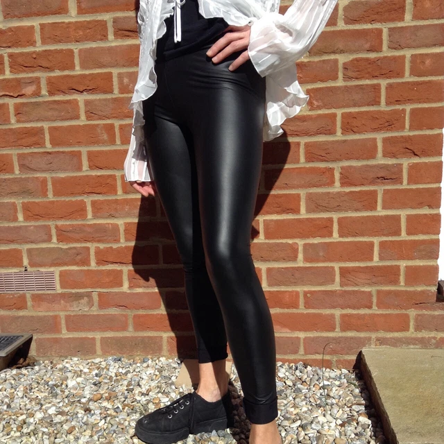 CALZEDONIA LEATHER EFFECT Leggings Medium M £10.00 - PicClick UK