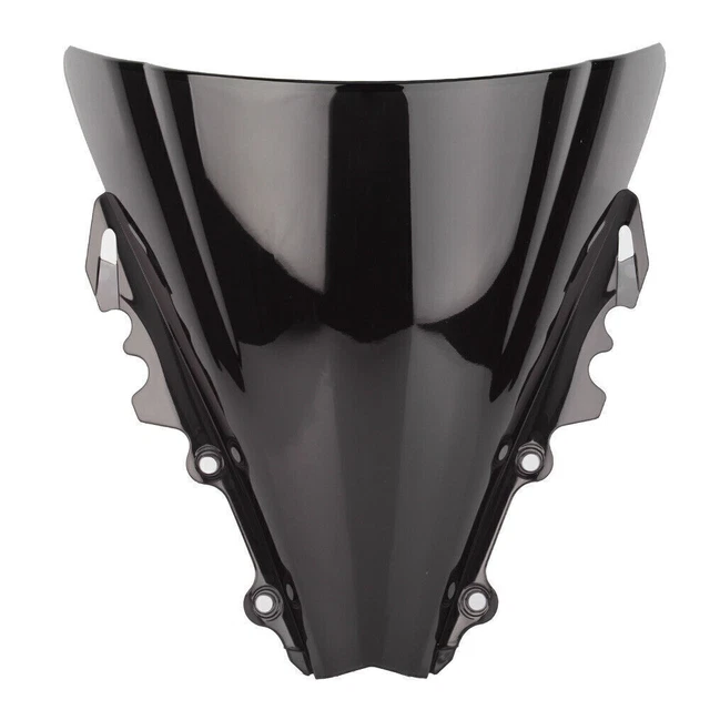 Parabrezza Parabrezza Doppia Bolla per Yamaha YZF R6 600 2006-07 Nero