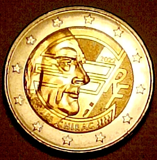 PIÈCE DE 2 euros 2022 président Chirac sortie d