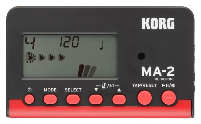 KORG MA-2 Digital Metronome, Color Black/Red Metronome