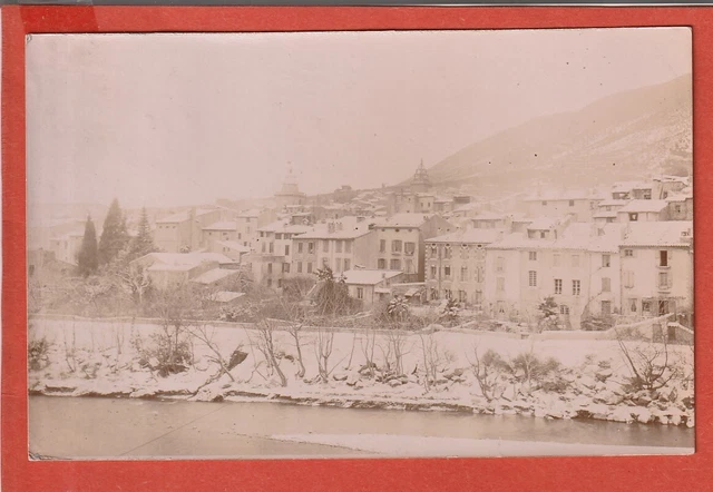 Cpa  -  Carte Photo  -  Nyons   -   26  -  Drôme -  Nyons Sous La Neige