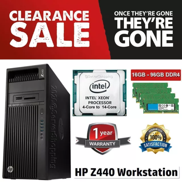 14-Core HP Z440 Xeon E5-2680v4 3.30GHz 32GB DDR4  1TB SSD FAST  Quadro K2000 2GB