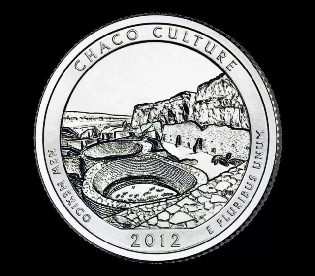 2012 D Chaco Culture National Park Quarter New Mexico "BU" ATB