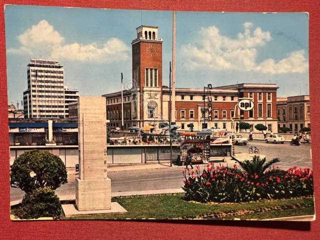 Cartolina - Pescara - Piazza Unione - Municipio - 1957