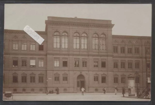 Haus  , Fassade  , Ortsansicht  , Litfaßsäule  alte  Fotokarte
