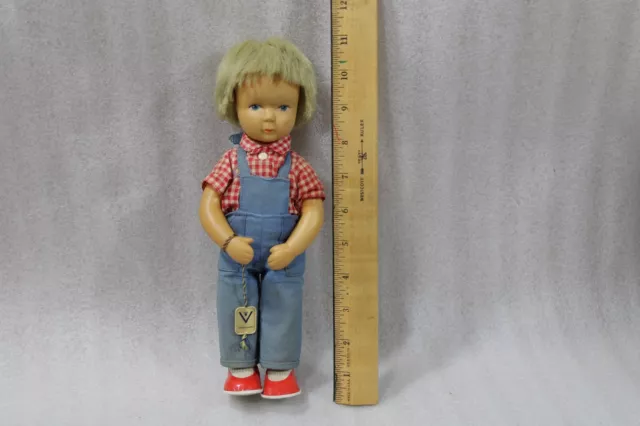 Vintage 1961 Hummel 10” Boy Vinyl Doll Figure Hummelwerk Goebel W Germany Eb