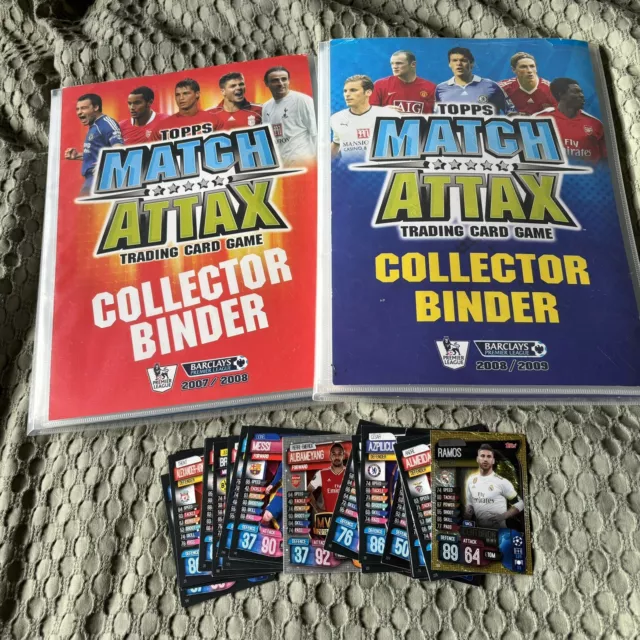 X2 Match Attax Binders Football Trading Cards Collectors Books 2007/08 & 2008/09
