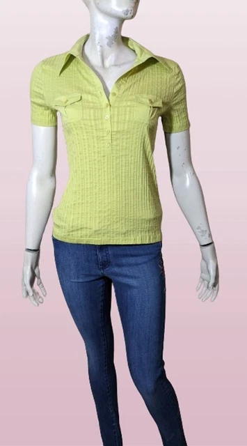 CAROLL POLO TAILLE 42 Fr Blanc vanille Manches courtes EUR 10