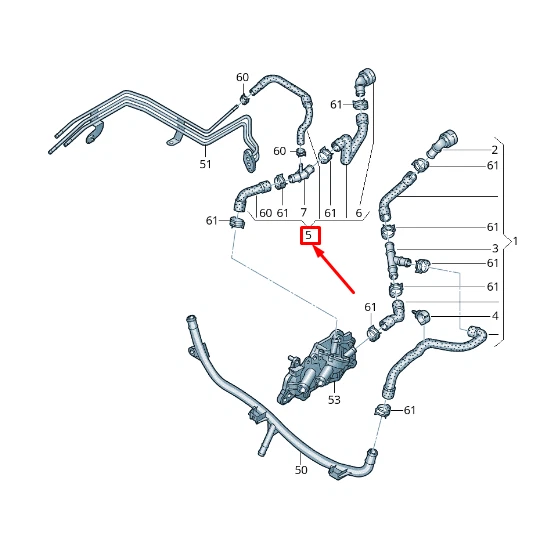 Durite De Radiateur Pour Honda CRV 2.4L 2002-2006 - Référence 19501PNB000 - En Caoutchouc étanche