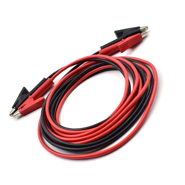 For `Électrique Testeur 2PCS 14 Awg `Alligator Pinces Câble de Test `Câbles