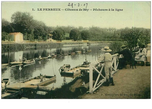 94.LE PERREUX.n°8346.COTEAUX DE BRY.PECHEURS A LA LIGNE.PECHE