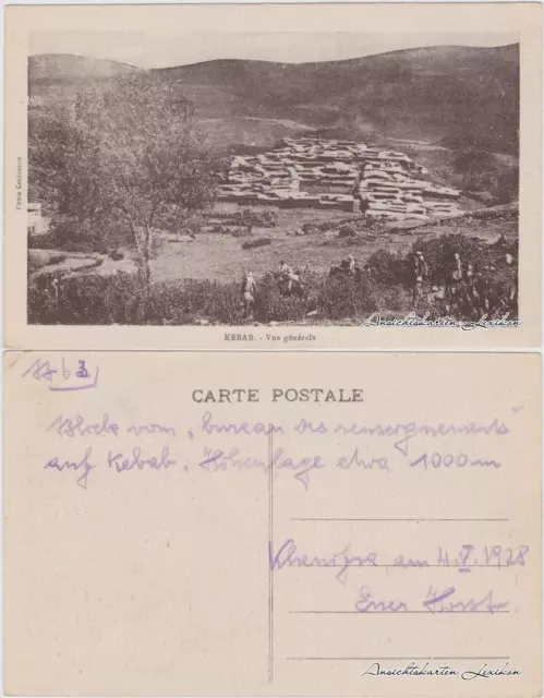 Postcard El Kbab Totalansicht Kebab 1928