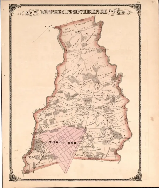 1875 HENRY COUNTY INDIANA Atlas plat map GENEALOGY history DVD P59