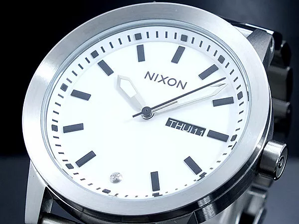 Reloj NIXON A263100 Para Hombre Esfera Blanca y Acero Original 2