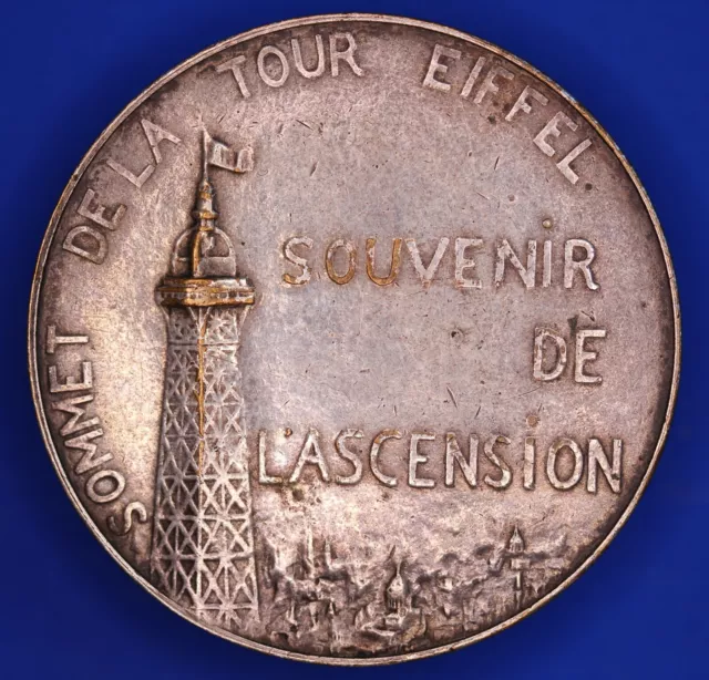 1900 Souvenir Medal, Ascension Eiffel Tower, Charpentier, 41mm   [26199]