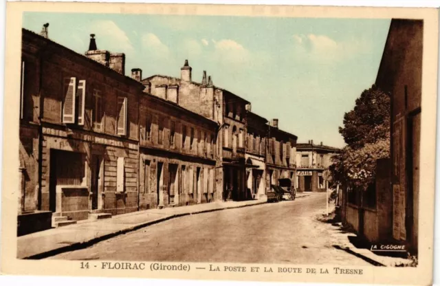 CPA Floriac (Gironde) - La Poste et la Route de la Tresne (229791)