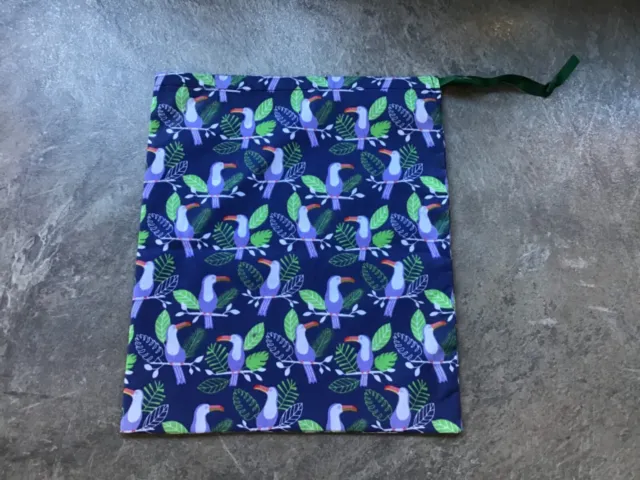 New Toucan design  fabric drawstring  bag/teacher resource/gift/store /toys