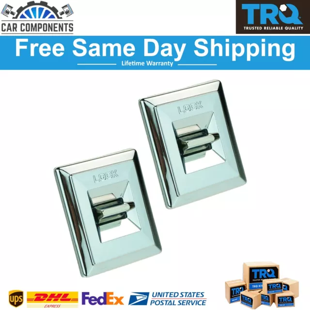 TRQ New Power Door Lock Switch Button Pair Set For 1978-1990 Buick Chevy GMC Old