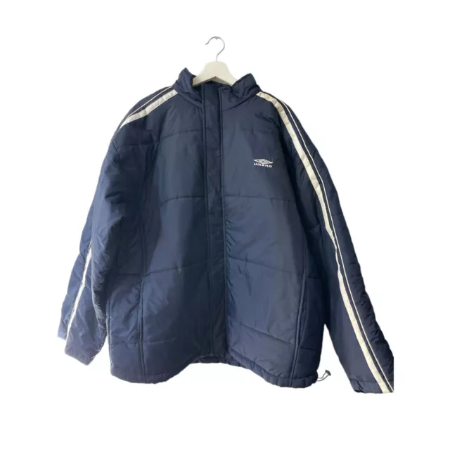 Umbro Navy Blue Puffer Jacket Winter Coat Mens XL