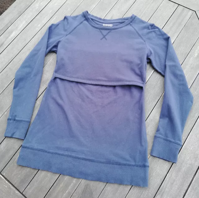 Umstandsmode, MAMA-Mode: dunkelblaues Sweatshirt, Gr. S, boob, Organic cotton