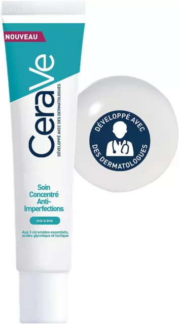 Cerave Soin Concentré anti Imperfections 40 Ml| Gel Visage Enrichi Aux AHA, À L’