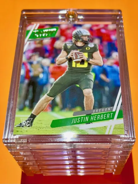 Justin Herbert 2020 ROOKIE PANINI PRESTIGE OREGON FOOTBALL DRAFT PICKS RC Mint!