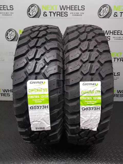 X2 265 75 16 265/75R16 123/120Q GREMAX CF5 M/T Mud Terrain M+S New Tyres (Pair)