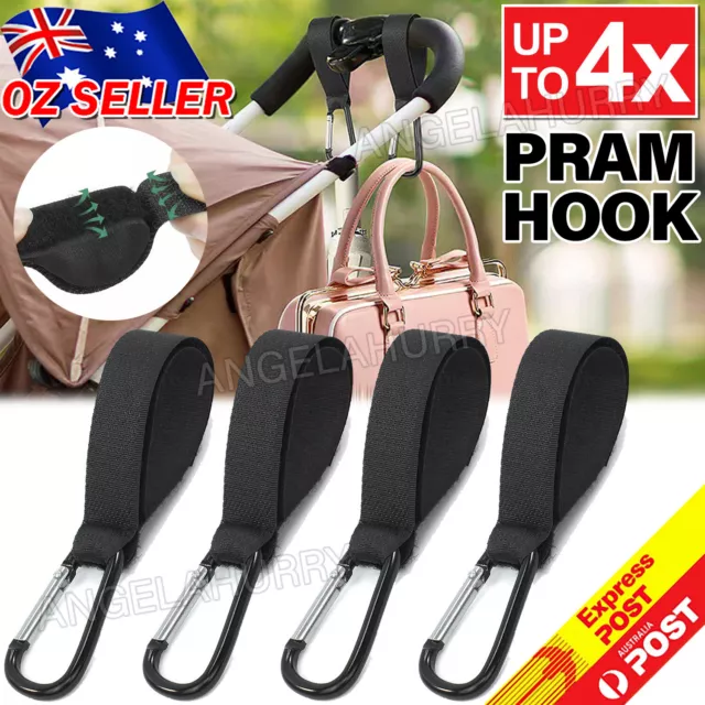 2x Pram Hook Baby Kids Stroller Hook Shopping Bag Clip Carrier Hanger NE